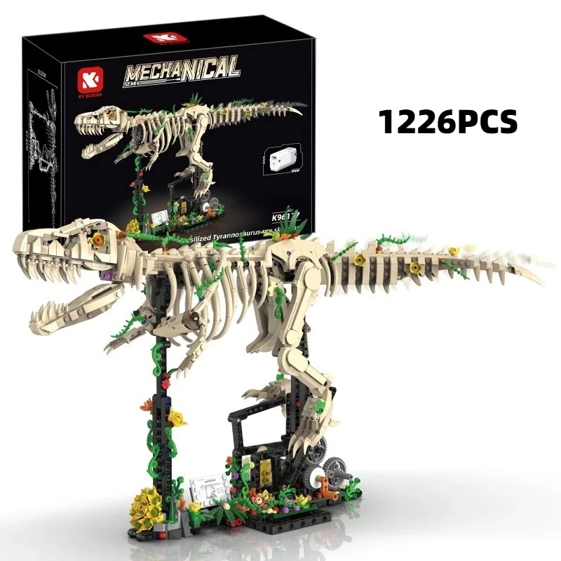 

1226 деталей, креативный конструктор-модель динозавра Тираннозавр Рекс, строительные блоки, игрушка-подарок для детей и взрослых