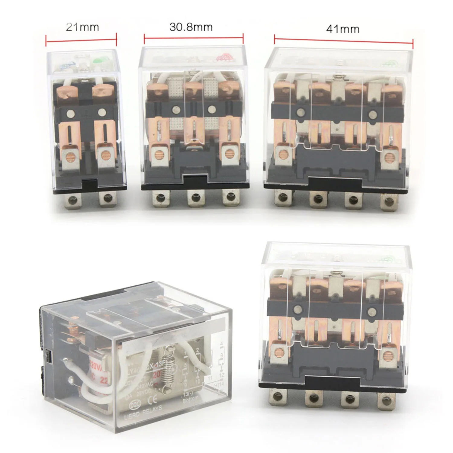 10pcs HH64P Mini Relay P143 14Pin 10A with LED LY4NJ Intermediate Relay 12V 24V 110V 220V 380V General Relay LY2N-GS JQX-13F 4Z