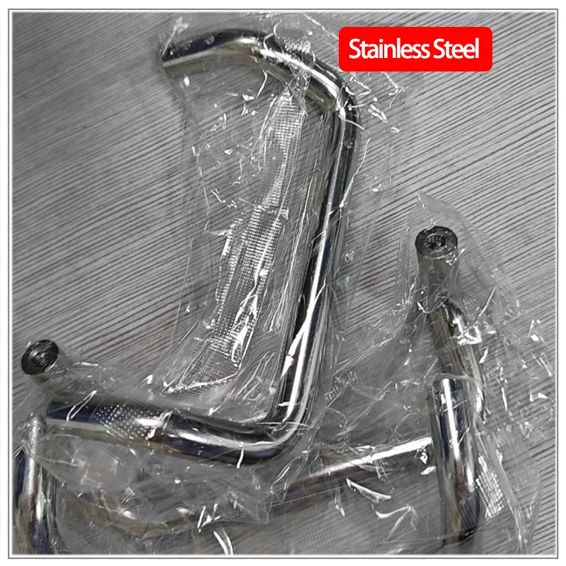 2pcs Stainless Steel Arc-Shaped Hyperbolic Open Installation Handles for Industrial Electrical Automation Equipment