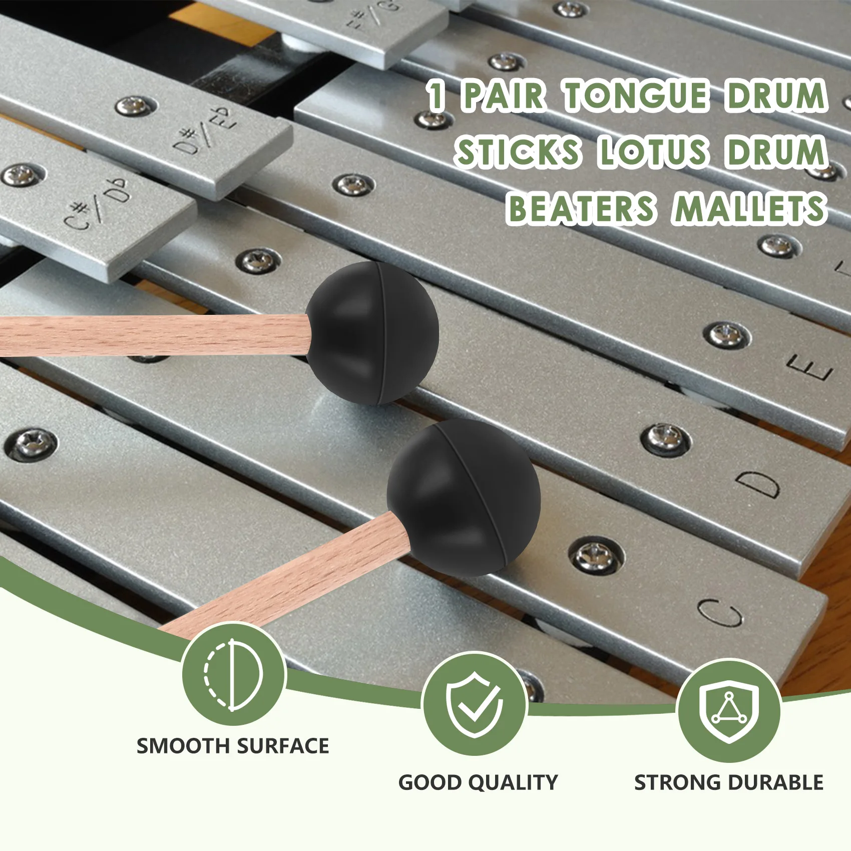 1 пара молотков для язычных барабанов, барабанные молотки с мягкой резиновой головкой, палочки для барабанов, барабаны с язычком и клавиатурой, перкуссия, хит продаж