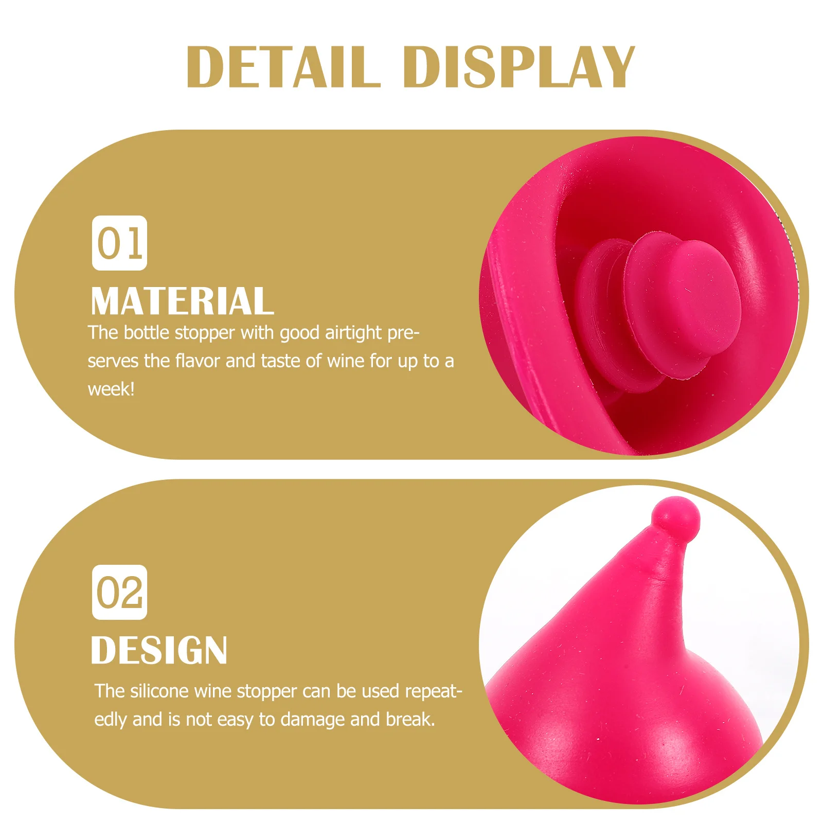 

4Pcs Silicone Wine Bottle Stopper Witch Hat Decorative Reusable Bottle Sealer Airtight Preservation for Red Wine Beer Beverage