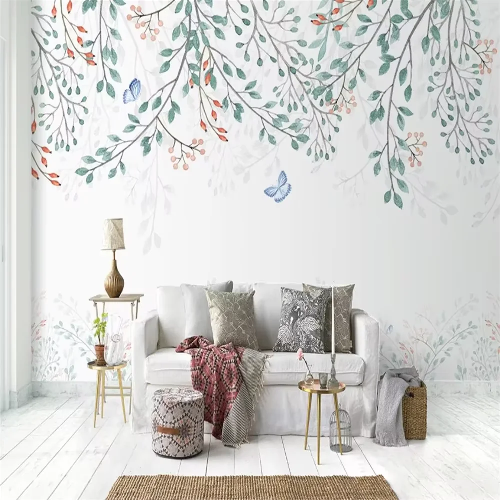 Custom wisteria romantic flowers wallpaper for bedroom walls TV background photo 3D mural wallpapers for living room decoration