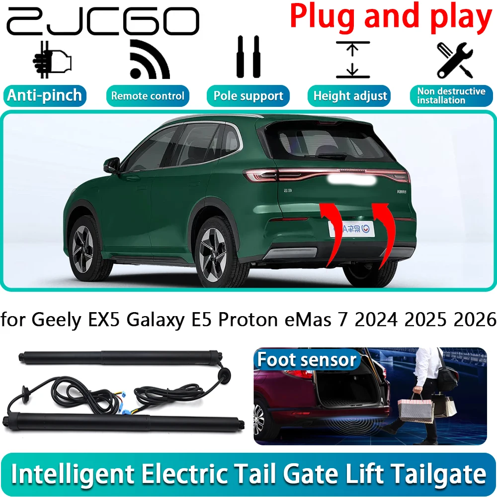 

ZJCGO for Geely EX5 Galaxy E5 Proton eMas 7 2024 2025 2026 Electric Powered Tailgate Power Liftgate Automatic Tailgate System