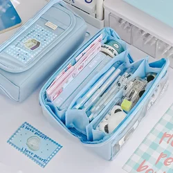 New Transparent Pencil Case Large-capacity High-value Pencil Case Creative Multi-functional Student Stationery Storage Bag