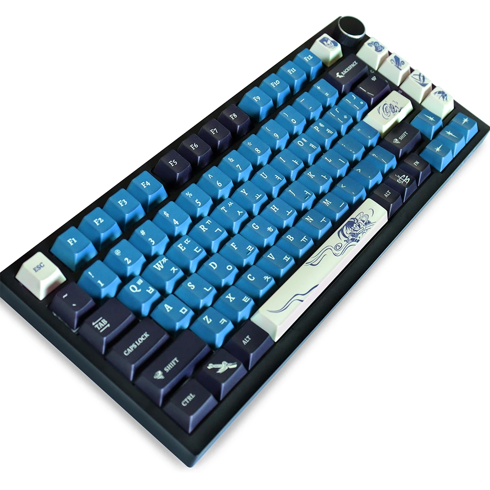 

Yasuo Korean Theme Cherry Keycaps PBT 129 Keys Five Side Dye-Sub Keycaps for GH60/GK61/GK64/84/87/96/104/108 Mechanical Keyboard