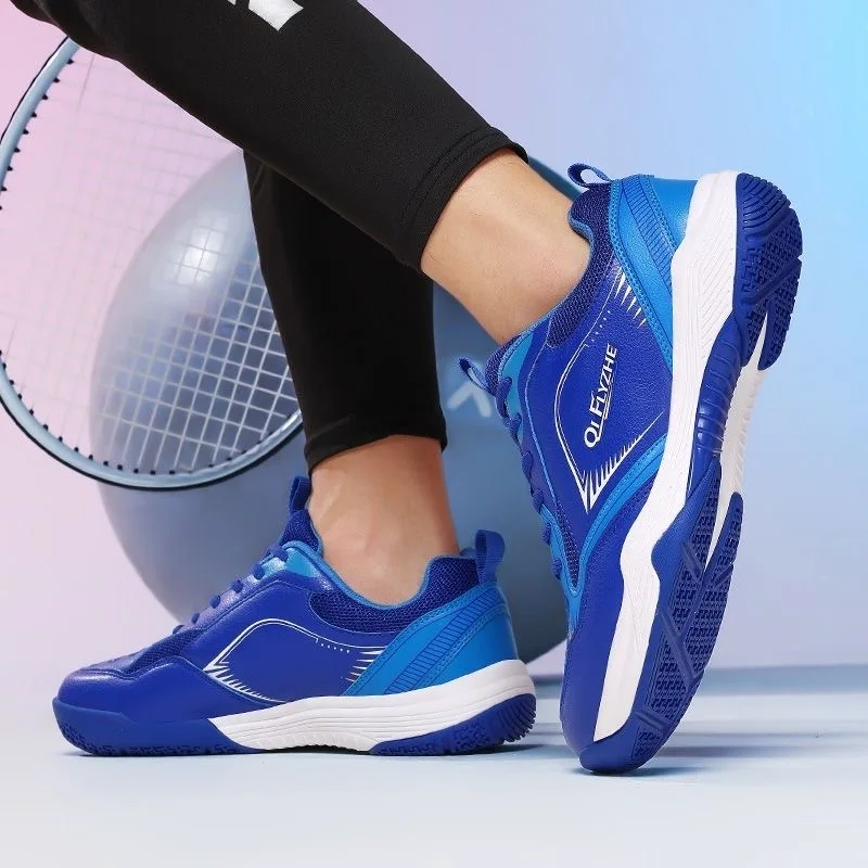 2026 New Tennis Shoes Men Women Black White Badminton Shoes Unisex Anti-Slippery Indoor Court Shoes Table Tennis Shoe Youth