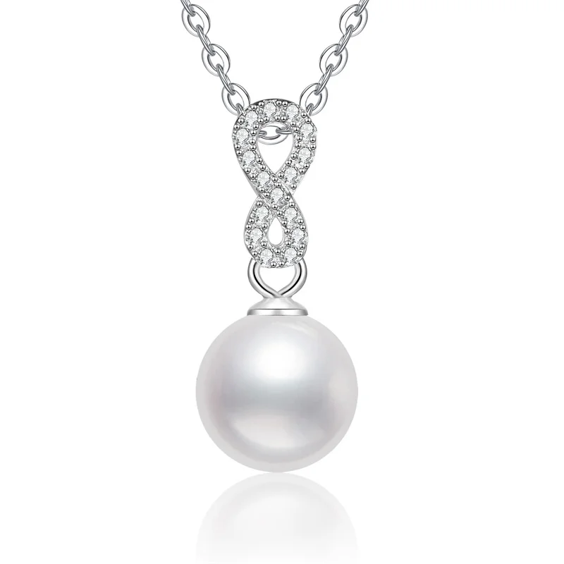 

XL546 Lefei Fashion Luxury Classic Moissanite Color D Pearl Number 8 Necklace For Charm Women s925 Sterling Silver Party Jewelry