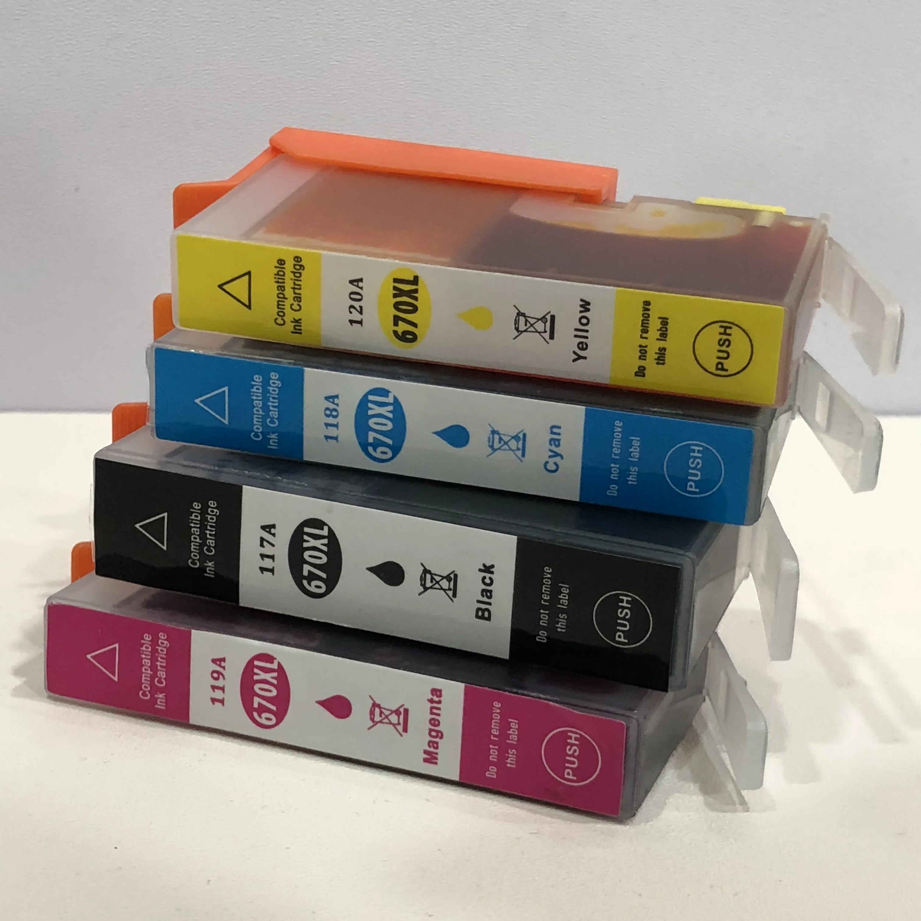 

670xl Ink Cartridge Compatible for HP 670 670XL for Deskjet 3525 4615 4625 5525 6525 Printer Cartridge with Chips full ink