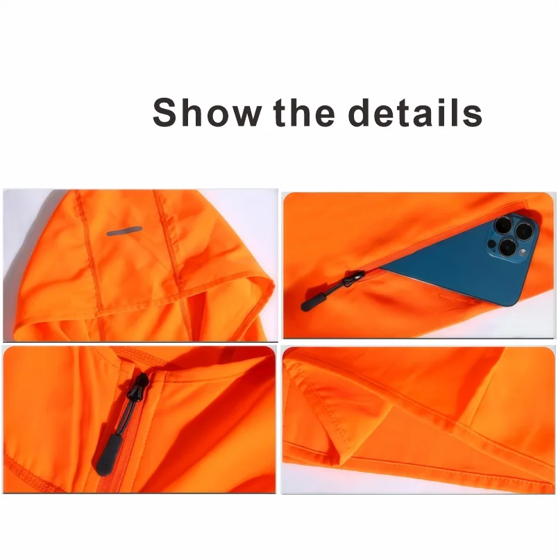 Casual Sports Hooded Zipper Jacket For Men And Women Running Outdoor Coat Spring\\Autumn Thin Jackets Customized Logo Print