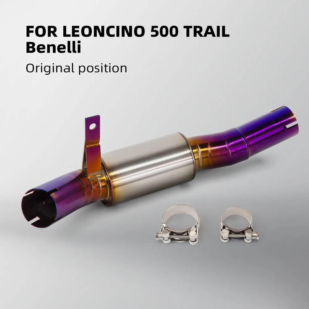 

Мотоциклетная надеваемая выхлопная труба среднего звена, соединение глушителя, гоночная линия, оригинальная для Benelli Leoncino 500 bj500