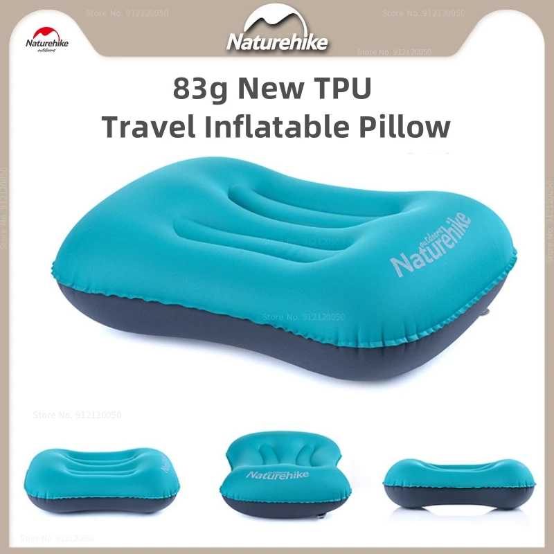 Naturehike Upgraded Valve Inflatable Pillow Air Pillow Camping Ultralight Hiking Sleep Pillow Outdoor Compressible Travel Pillow