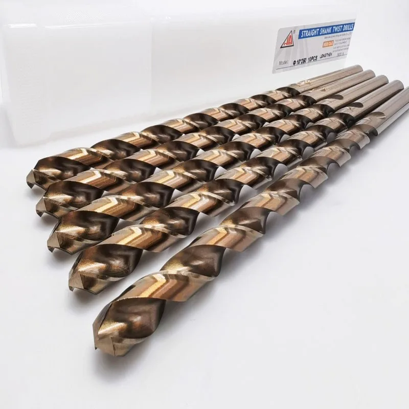 Extra-long M35 Cobalt Straight Shank Twist Drill Bit HSS-Co5% Hole Opener Tool For Stainless Steel Alloy Steel Cast Iron