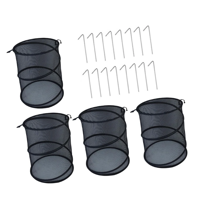 Animal Resistant Plant Enclosures Foldable Mesh Protectors with Anchoring Pegs D2RD