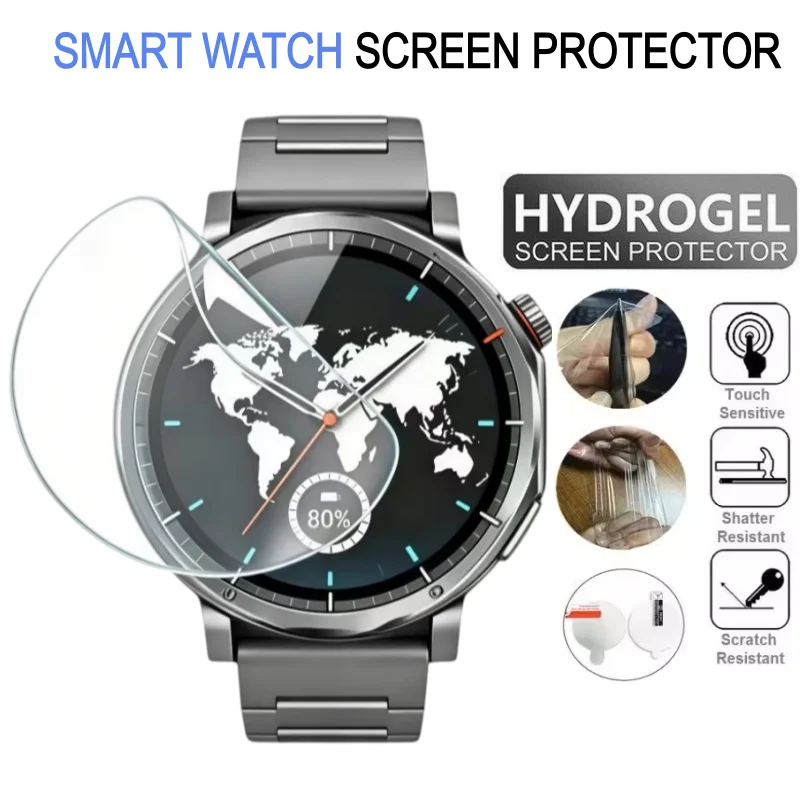 100 unidades de película protetora de hidrogel TPU, macia, para ecrã, com diâmetros de 42 mm, 41 mm, 40 mm, 43 mm, 39 mm, 38 mm, 37 mm, 36 mm e 35 mm,