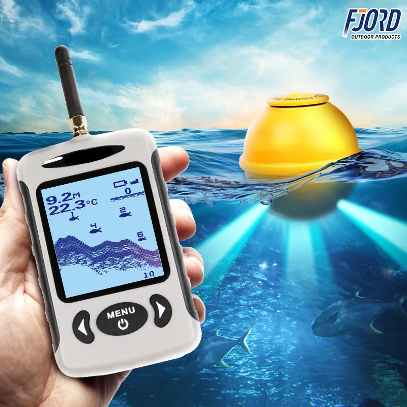 FJORD Portable Wireless Sonar Outdoor Raft Fishing Gear with Battery Power Plastic Material Knife Type