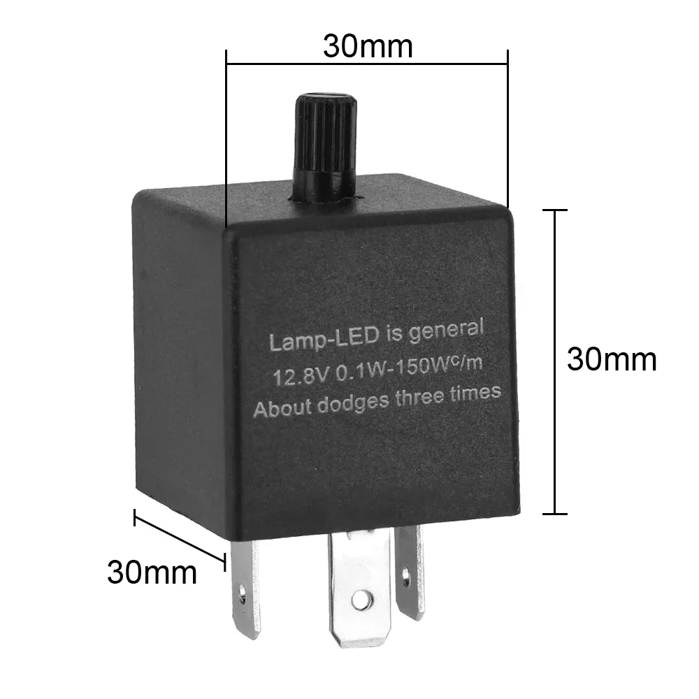 

Universal 12V 3-Pin LED Flasher Relay, Anti-Hyperflash Motorcycle Turn Signal Converter for CF13 CF14, Car Truck ATV Compatible