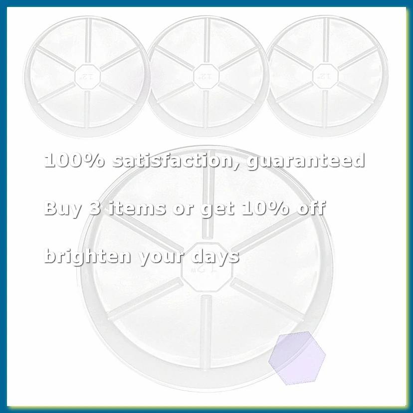 4 Pack Clear Plant Saucer 12 Inch Plastic Plant Saucers Thicker Plant Tray Flower Pot for Indoor Outdoor Garden