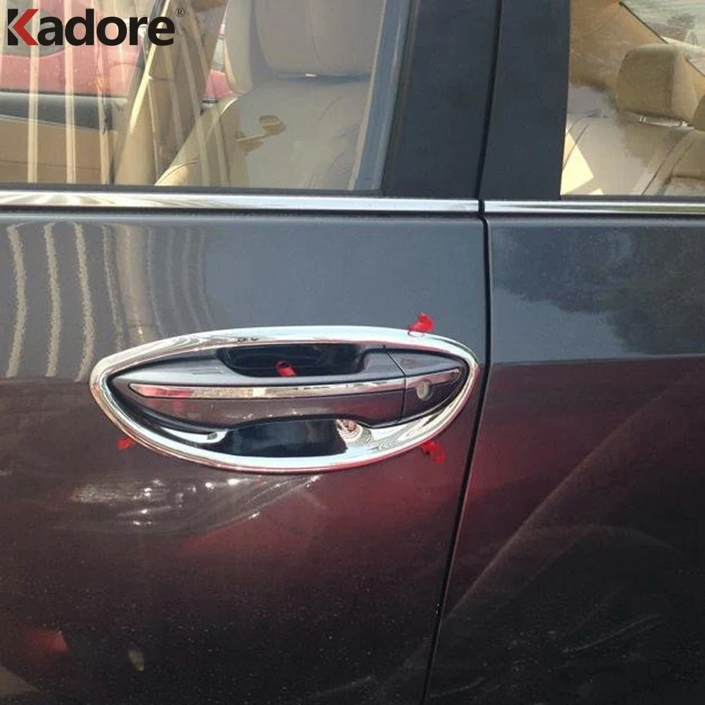 

Side Door Handle Bowl Cover Trim For Toyota Corolla 2014 2015 Chrome Car Exterior Door Handles Cup Protector Overlay Accessories