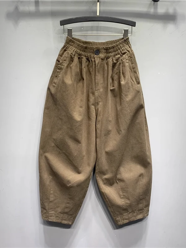 

plus Size 300 Pounds Dad Style Elastic Waist Casual Pants Unisex Spring Autumn Loose Fit Workwear Harlan Trousers Casual Pants