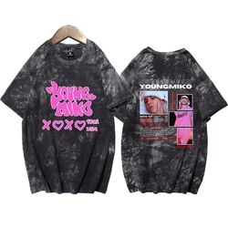 Young Miko 2024 Tie Dye Shirts Unisex Round Neck Short Sleeve T-Shirt Fans Souvenir Gift Tops