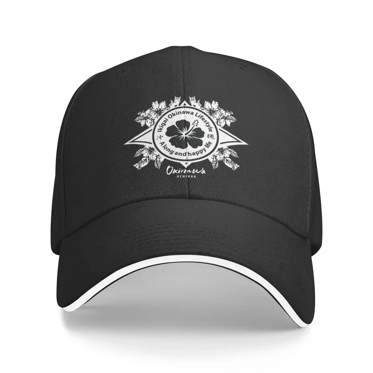 Ikigai Okinawa Baseball Cap Sommerhut Angelkappen Mann Mädchen Hüte Herren