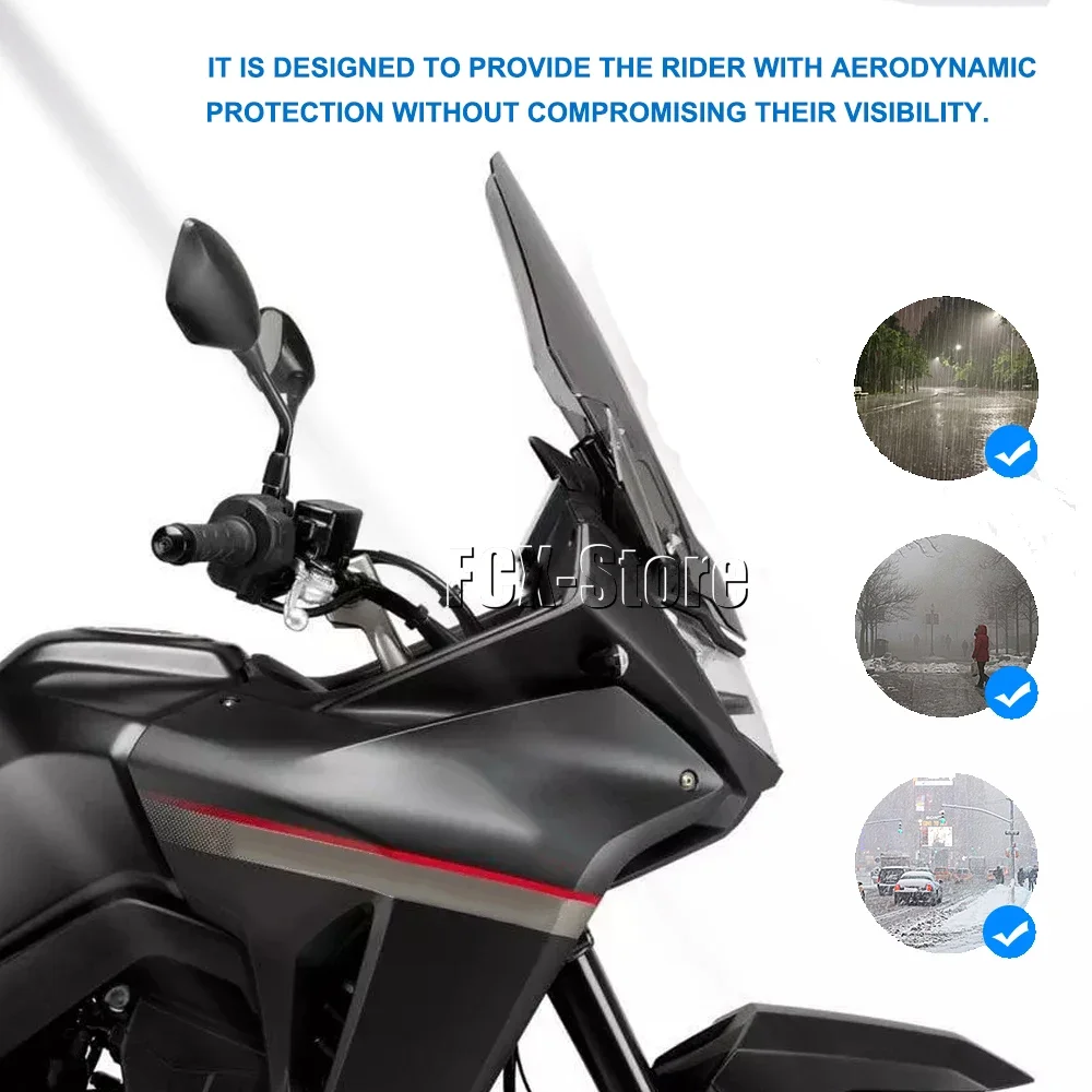 Motorcycle Accessories Wind Deflector For Honda XL750 Transalp XL 750 TRANSALP 2023 2024 Windscreen Windshield 3 Color