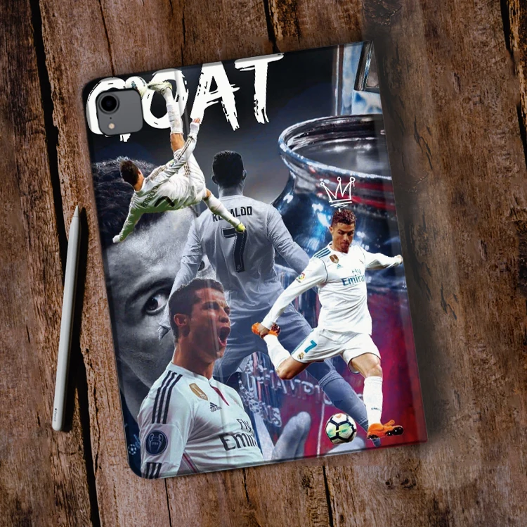 Football Superstar R-Ronaldo Case For iPad 10.2 7th 8th Air 1 2 3 Mini 2 3 5 Case Luxury Silicone For iPad Air 4 iPad Pro11 Case