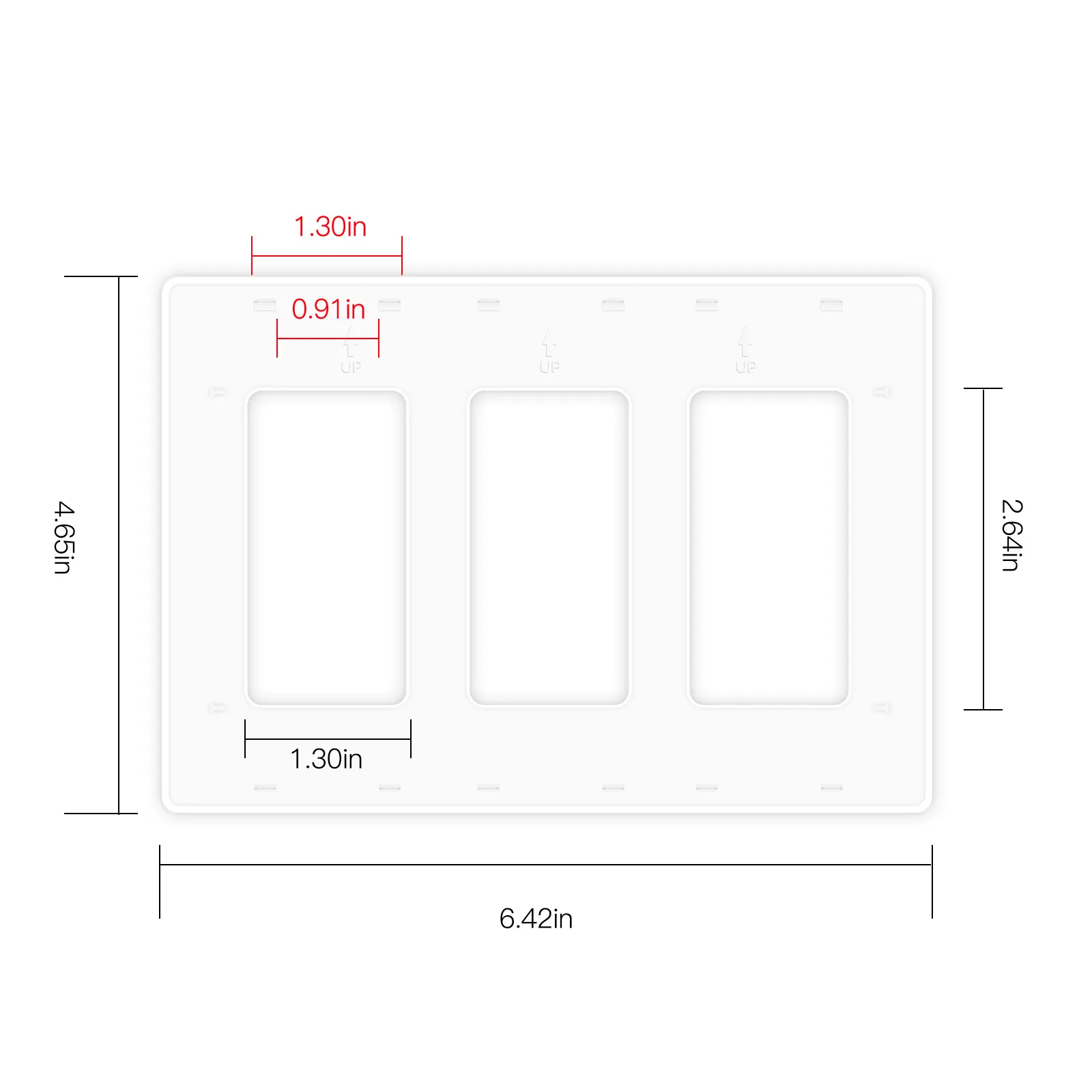 US、EU Type Switch Panel 2/3/4 Gang Perfectly Compatible with Tuya Smart Switches Home Improvement for Kitchen Bathroom Living R view 4
