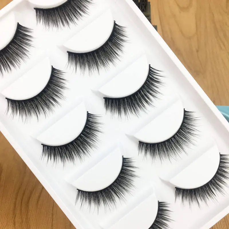 YOKPN New Naturally Thick 5 Pairs Of Ccotton Stem False Eyelashes Doll Simulation Eyelash Comic Edition Big Eyelash