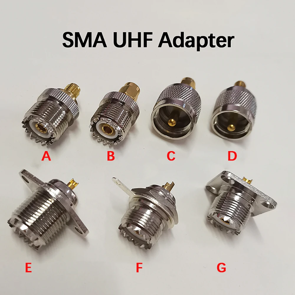 SO239 UHF Connector SMA UHF Adapter Walkie Talkie Antenna RF Coaxial Connector Antenna Adapter For Walkie Talkie Mobile Radio