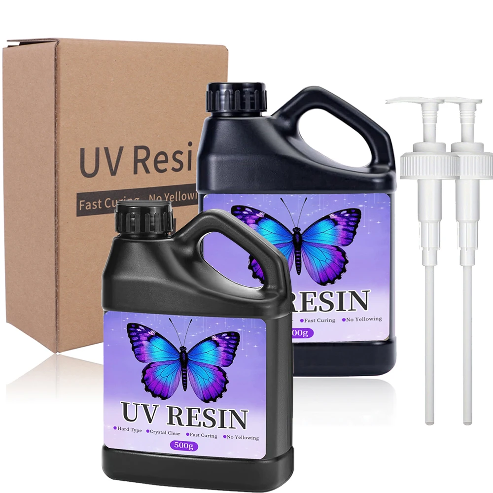 UV ランプキット付き UV レジン - 7.05 オンス/1.1LB クリスタルクリア