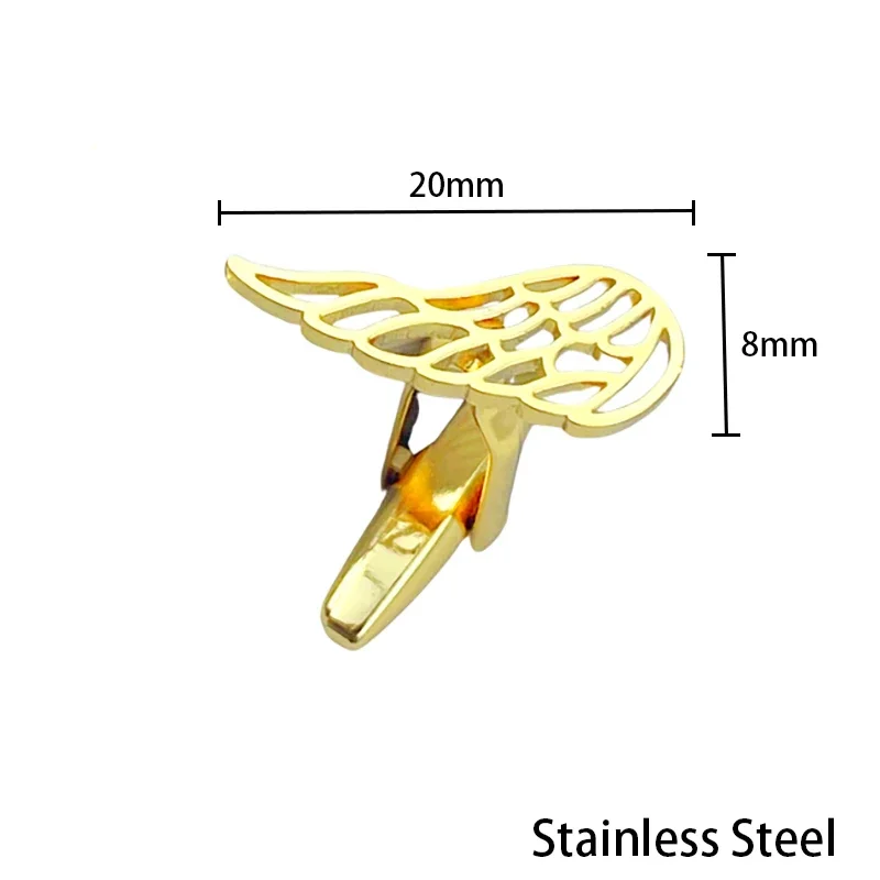 Запонки мужские из нержавеющей стали, ювелирные изделия, рубашки с ангельскими крыльями, Костюмные пуговицы, индивидуальный подарок на свадьбу, день лучшего человека, отца