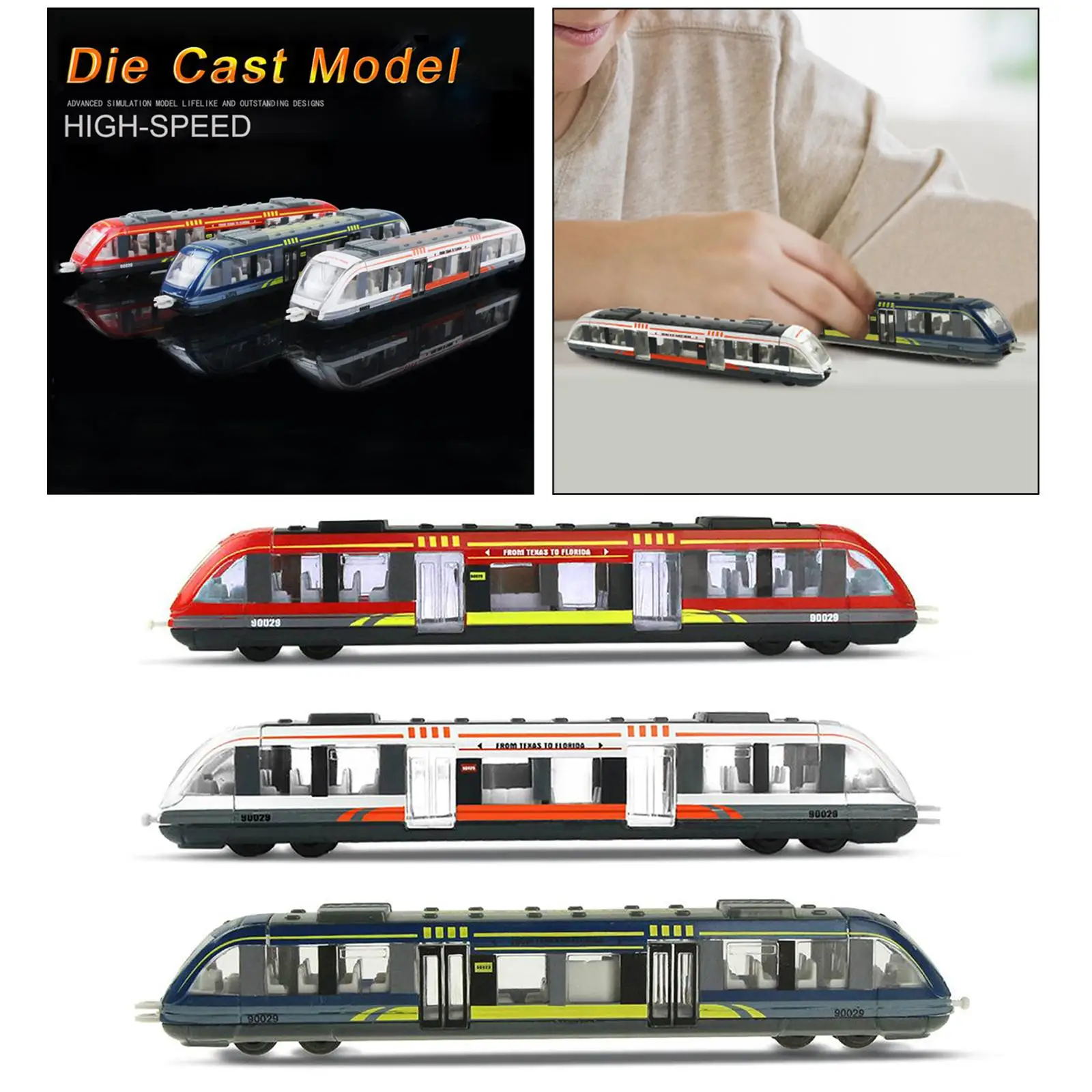 

Train Toy, Simulation Alloy Sliding Vehicles Diecast Metal Educational Cognitive Toy Birthday Gift for Children