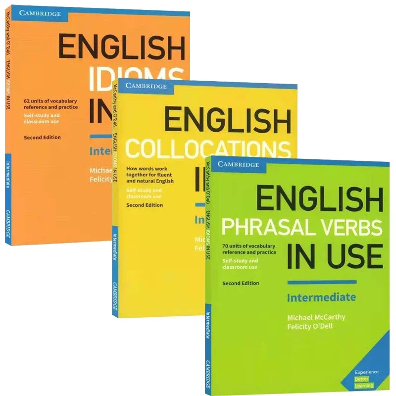 

Vocabulary in Use Collocations/idioms/phrasal Verbs Cambridge English Color Printing Intermediate/Advanced 3 Books English Books