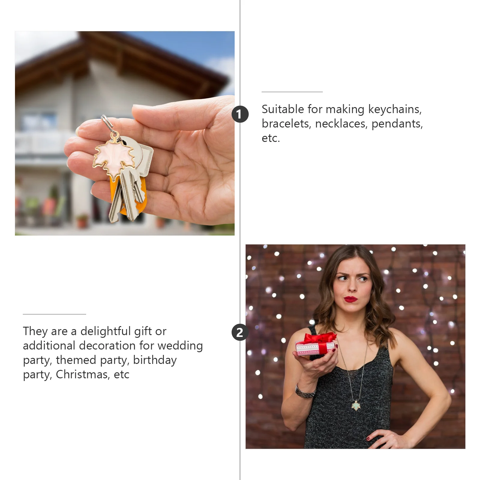 

40 шт., подвески из сплава кленового листа, подвески для самостоятельного изготовления ювелирных изделий, свадьбы, дня рождения, рождественские подарки, подвески, подвески