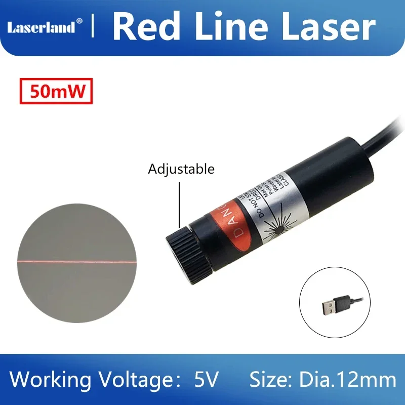 Variant: 12mm Red 50mW USB
