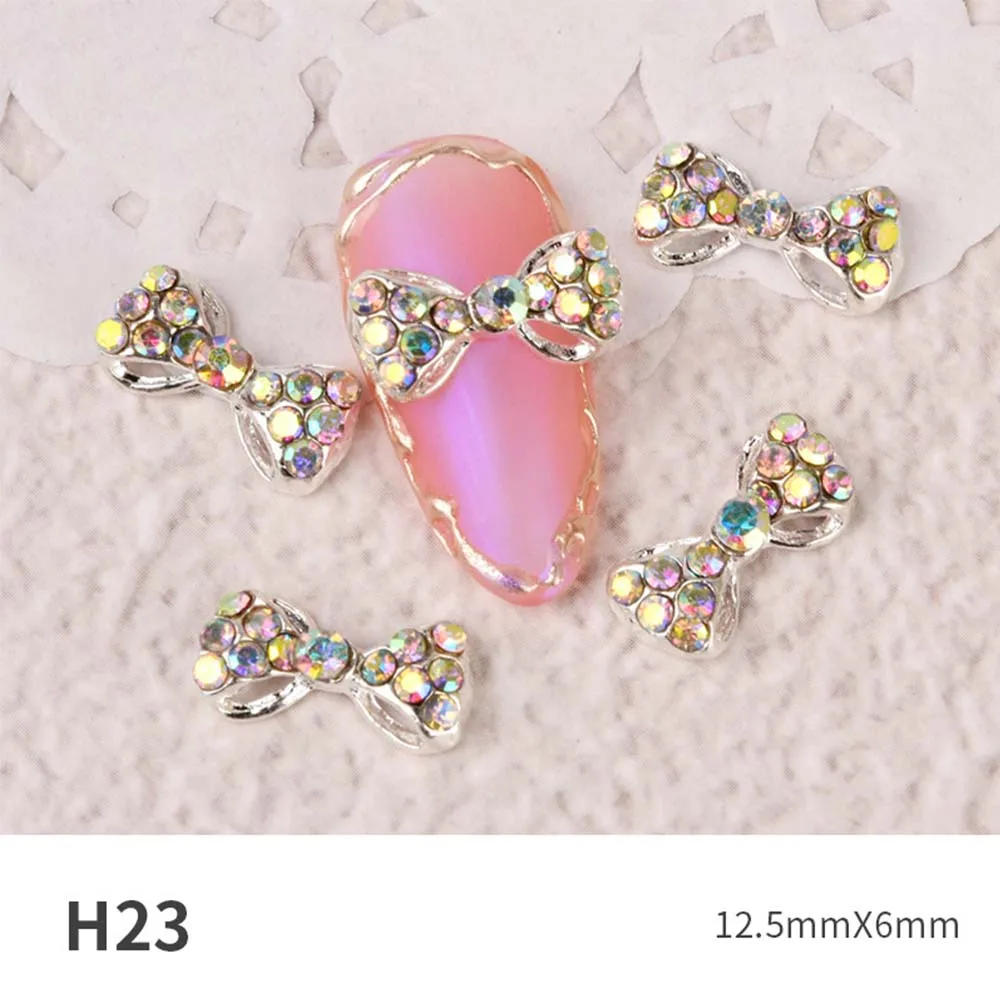 Cute Charms Super Flash Manicure Pearl Glass Stone DIY Nail Art Decorations Bow Nail Rhinestones Nail Jewelry Crystal