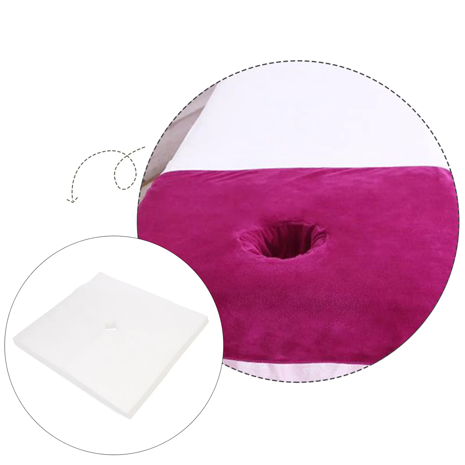 

100 шт. одноразовых накладок на подушки для лица из нетканого материала, дышащие, приятные для кожи, для массажа и спа-процедур