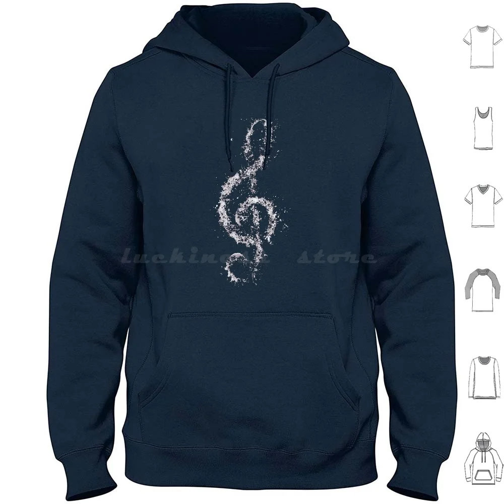 

Splash Music Hoodies Long Sleeve Music Splash Water Sound