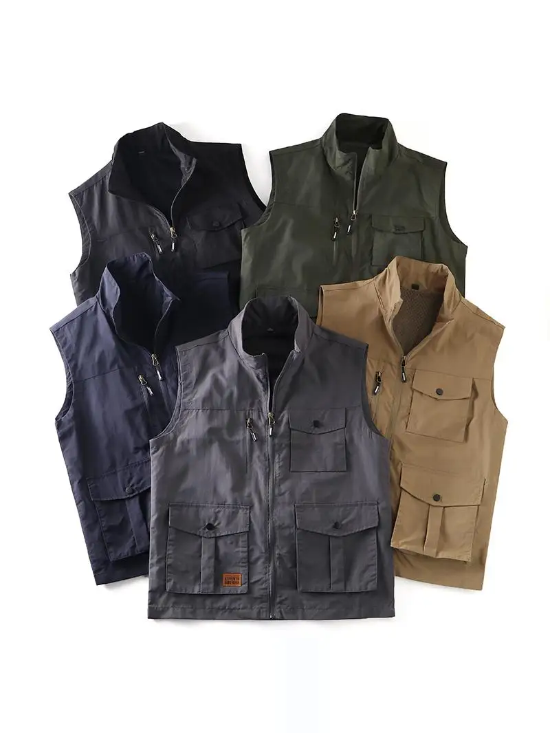 

Жилет для уличного сна, большой 3D многофункциональный весенний жилет для альпинизма и пешего туризма, воротник-стойка, спецодежда, жилет с подушечкой...