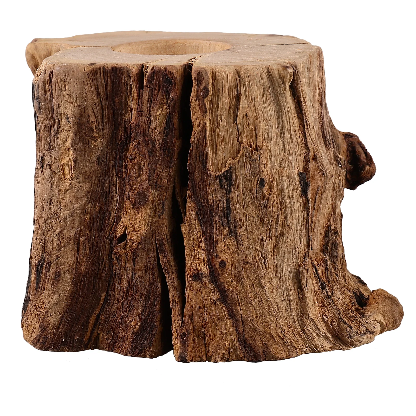 

Stump Shaped Night Light Base for Crystal Crystal Display Stand Sphere 6cm Wooden USB Lamp Stand Home Office Desk Decor
