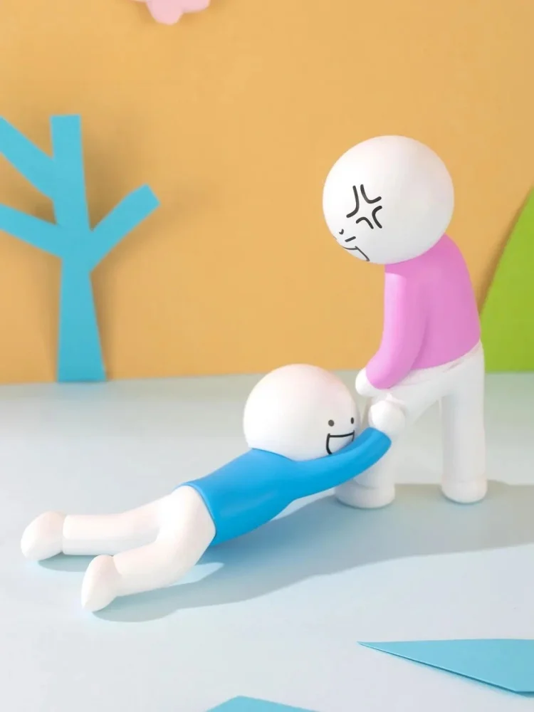 

Plzdot Xiaolan And His Friends Abstract Blind Box Funny Creative Figurine Cute Trendy Desktop Decorative Ornament Birthday Gift