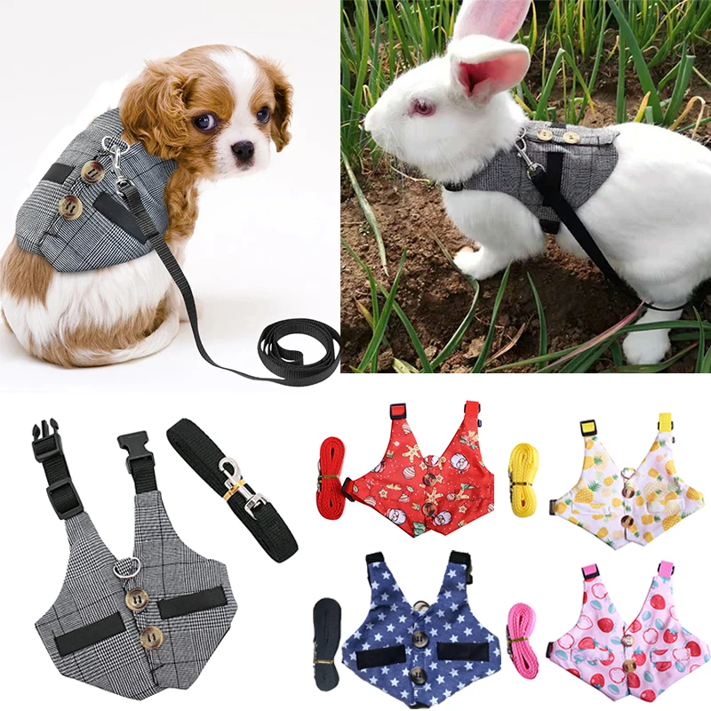 

Hamster Rabbit Dog Harness Vest Small Animals Hamster Accessories Pet Puppy Harness Leash Lead Set For Ferret Guinea Pig Kitten