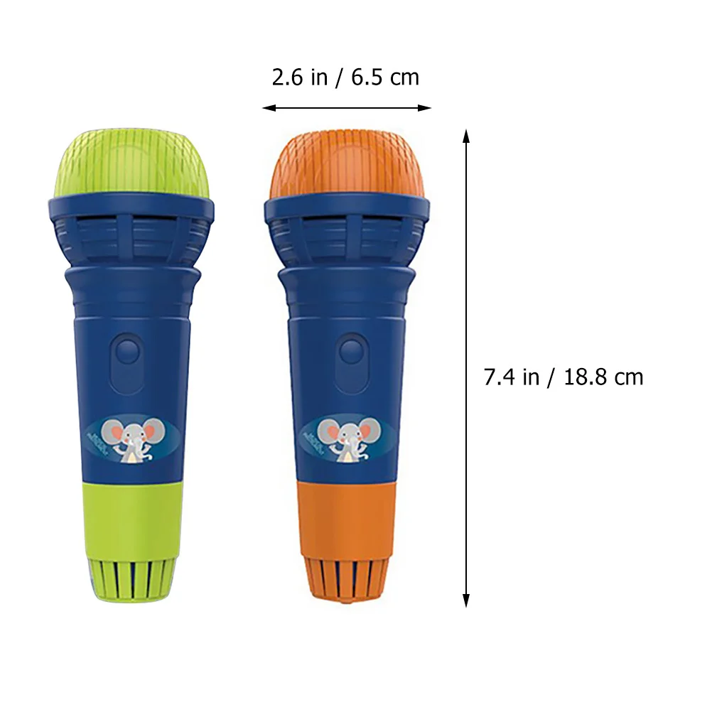 Simulated Microphone Set Bright Color Cartoon Animal Echo Microphones for Children Educational Music Partner