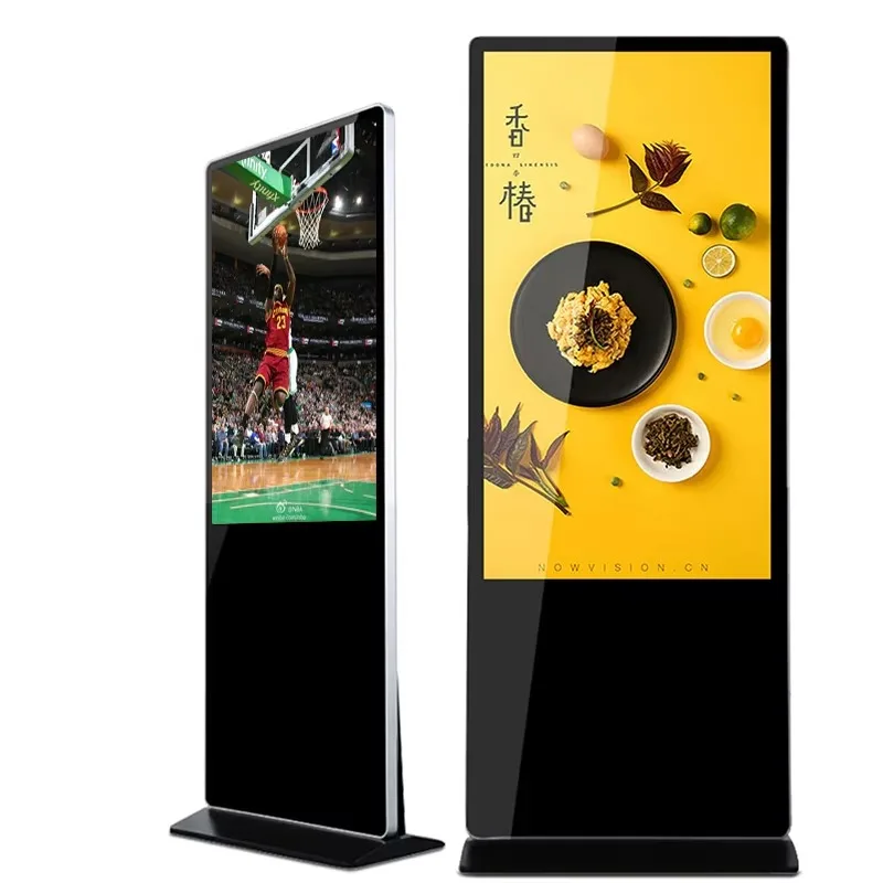Ultra Thin 43 Inch HD 4K Floor Standing Elevator Advertising Player Lcd Digital Signage Equipment