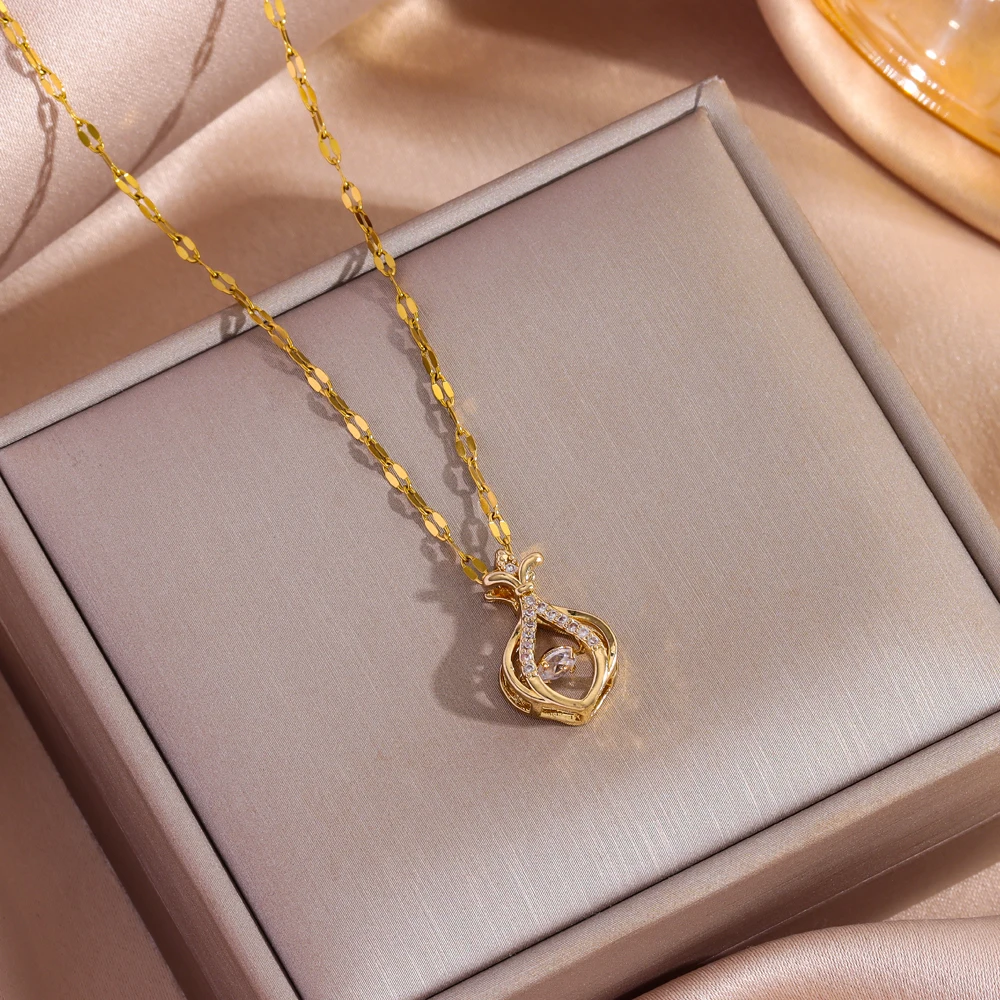 Süße, sexy Herzschlag-Serie, Anhänger-Halsketten für Damen, luxuriöser Modeschmuck, Edelstahl-Kettenanhänger für Frauen.