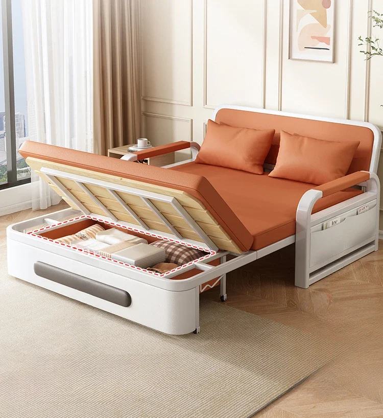 Folding dual-purpose balcony multi-function bed small apartment sofa double retractable