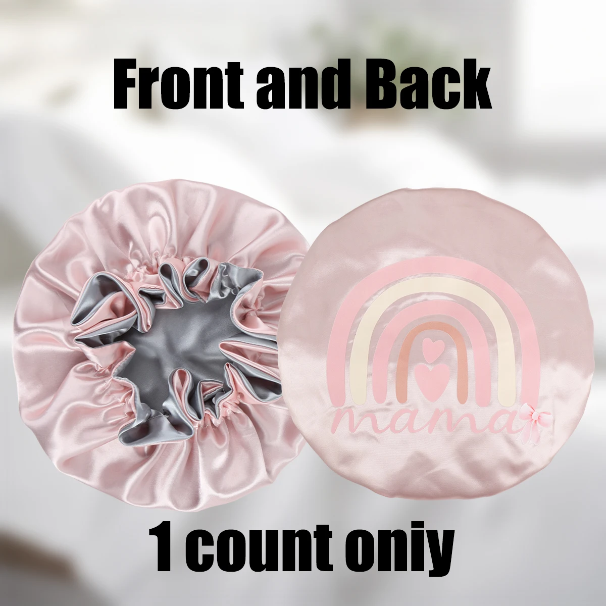 1PC Satin-Lined Double-Layered Lace Sleep Hair Bonnet - Reversible for Frizz Control & Curl Protection, Adult & Child Set