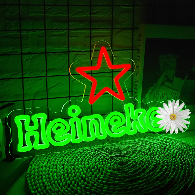 علامة النيون البيرة لديكور الحائط، علامة النيون للرجل الكهف حانة مطعم حفلة عيد الميلاد هدية عيد ميلاد #5