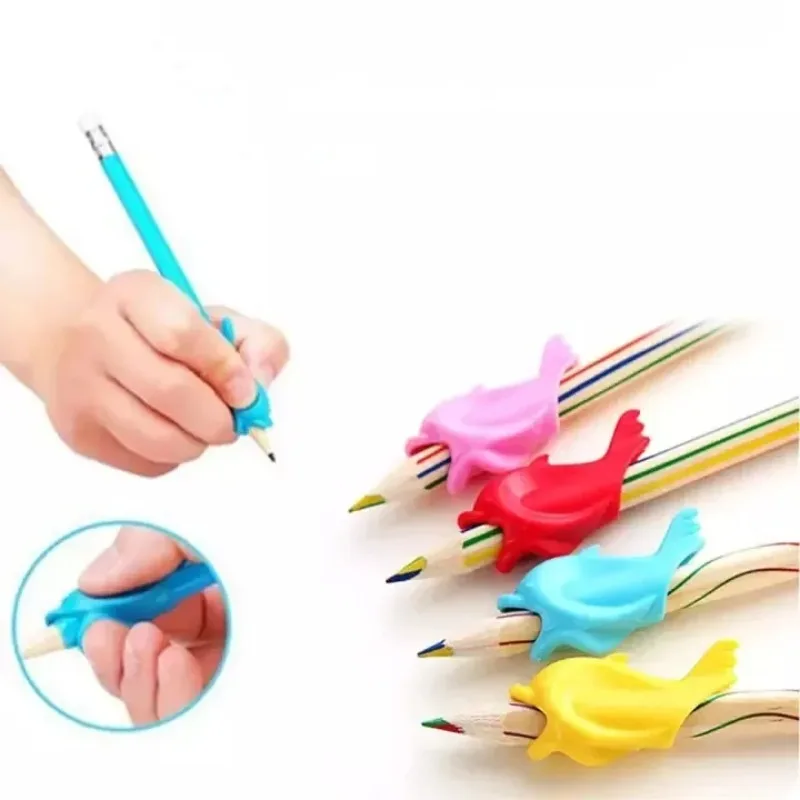 

10 шт., держатель для ручки с рыбой, силиконовый держатель для карандашей, устройство для коррекции письма для детей, детей, обучающее пособие, канцелярские принадлежности